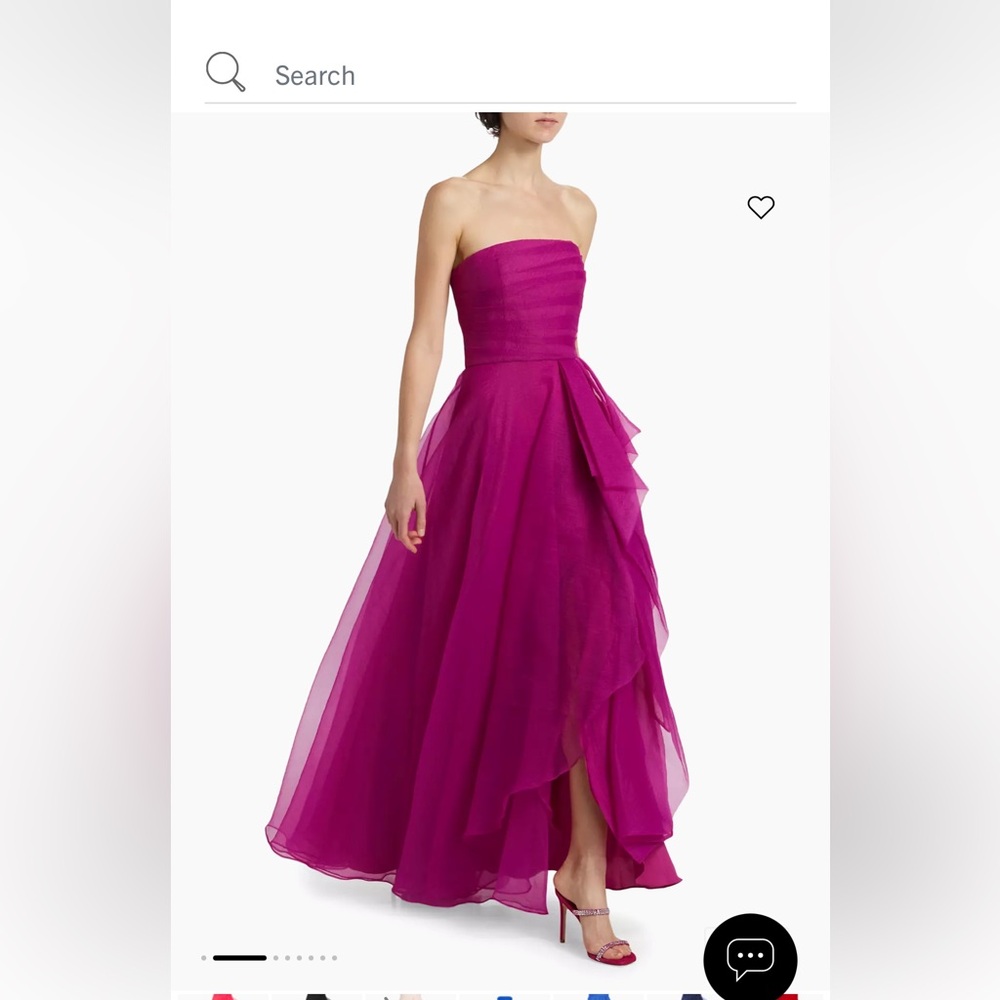 Theia Theresa Draped Tulle Gown - Color: Sangria, Size: 6, NWT
